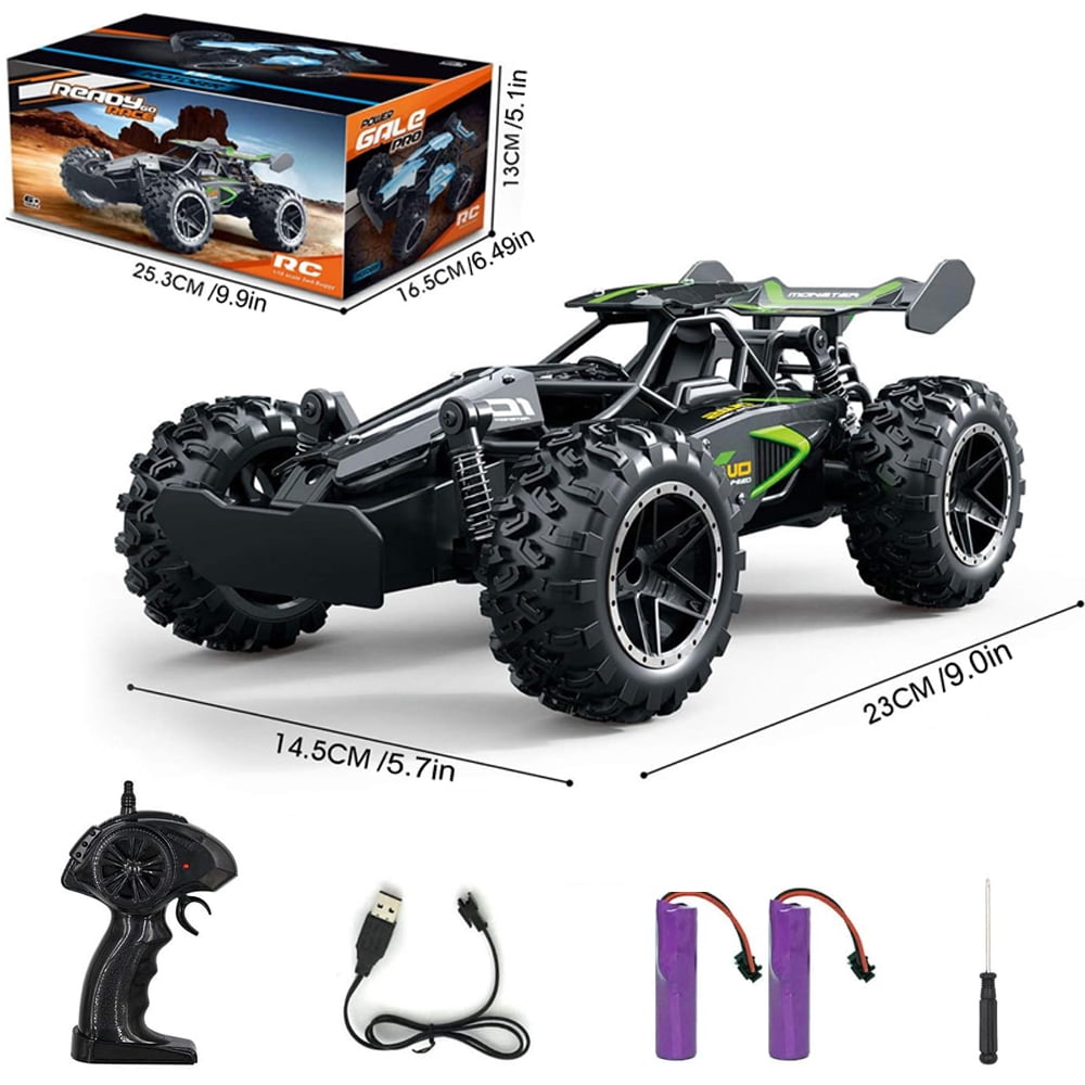 Remote Control Car, 1:18 High Speed RC Cars, 2.4Ghz, 2 Batteries, Drifts up to 20+ km/h, Toy for Boys & Girls Gifts for Kids