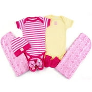 7-Piece Combed Cotton Essentials Layette, Pink