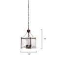 thumbnail image 3 of Jamie Young Co Glenn Small Square Metal Chandelier in Bronze, 3 of 5