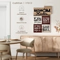 thumbnail image 5 of Elephant Stock Toilet Commandments Wall Sign Wall Art - Vertical Canvas Wall Art - Bathroom Wall Decor - Wall Signs Canvas - Red And Beige Decor - 16" x 24", 5 of 8