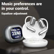 Open Ear Earbuds - True Powerful Bluetooth 5.4 Open Ear Earbuds, Ipx5 Waterproof, True Wireless Open Ear Earbuds with LED Display, Waterproof Sport Earhooks, Deep Bass