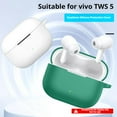 thumbnail image 2 of Full Coverage Silicone Case For Vivo TWS 5 Wireless Charging Compatible Shockproof Anti-Slip With Carabiner And Bag In Multiple Colors, 2 of 8