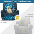 thumbnail image 3 of SCRAWLGOD Butterfly Print Blue Recliner Chair Covers 4 Pieces Reclining Slipcovers with Pocket Non Slip Stretch Recliner Couch Slipcovers for Home 1 Seat Recliner Sofa Cover for Pets, 3 of 7