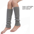 thumbnail image 4 of Qarigey 1 par de calcetines para piernas, par de calcetines cálidos de invierno para mantener las piernas, calentador de pantorrilla de punto de Color Medias gris claro, 4 of 8