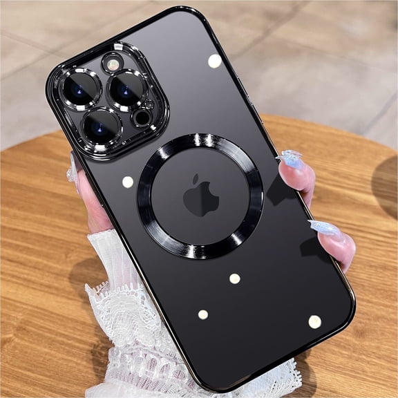 Magnetic for iPhone 14 Pro Max Case with Full Camera Protection[No.1 Strong N52 Magnets][Military Grade Drop Protection]6.7"-Space Black