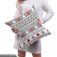 thumbnail image 4 of Ambesonne Christmas Fabric by the Yard Upholstery, Deer Trees Borders, 5 Yards, Grey White and Red, 4 of 4