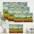 thumbnail image 4 of Designart ' Beautiful Landscape With Poppies Flowers By Riverside ' Traditional Canvas Wall Art Print, 4 of 4