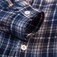 thumbnail image 5 of Blusa de manga larga con capucha para hombre, estilo informal, a cuadros, con botones y capucha, de poliéster, 5 of 9