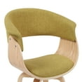thumbnail image 5 of Armen Living Summer Mid-Century Upholstered Dining Chair in Green and Patterned Oak Finish, 5 of 6