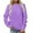 Purple, variant on YYDGH Sweatshirt for Womens Crewneck Long Sleeve Pullover Tunic Tops Lightweight Casual Solid Color Fall Shirts Sky Blue S