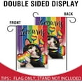 thumbnail image 4 of Love Wins Rainbow Tuxedo Cat Small Decorative Garden Flag, LGBTQ Gay Lesbian Pet Yard Lawn Outside Pride Month Decor, Double Sided 12 x 18, 4 of 6