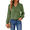 Armygreen, variant on Blouses for Women Lace V Neck Long Sleeve Blouse Pleated Chiffon Pom Pom Shirt Dressy Casual Fall Tops