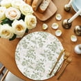 thumbnail image 3 of Round Placemats Set of 4 Sage Green Fruit Place Mats Washable Woven Placemat Berry Leaves Nature Circle Braided Table Mat for Kitchen Dining Table Party Home Decor 15 Inch, 3 of 8