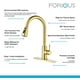 thumbnail image 2 of Grifo de Cocina con Rociador Abatible FORIOUS Extraíble 1 Manija Comercial Acero Inoxidable Oro Champagne FORIOUS FF0023G, 2 of 2