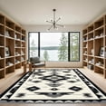 thumbnail image 2 of ODIKA 5'x7' Machine Washable Non-Slip Area Rug, Geometric White High Traffic Rug, Gray, 1058262, 2 of 7