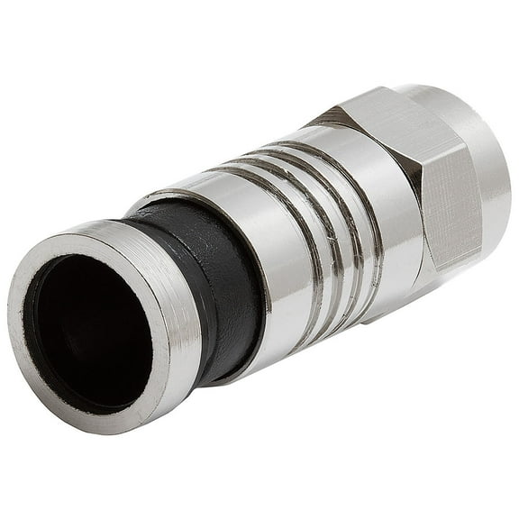 Cmple - Compression Connector for RG6 with Black Tail