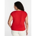 thumbnail image 3 of Terra & Sky Women’s Plus Side Tie Dolman Tee, Size 0X-5X, 3 of 5