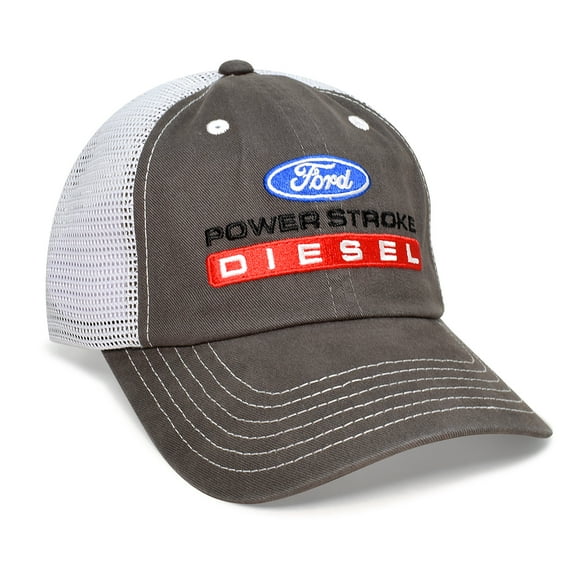 Ford Powerstroke Diesel Brown Front and White Mesh Back Baseball Hat