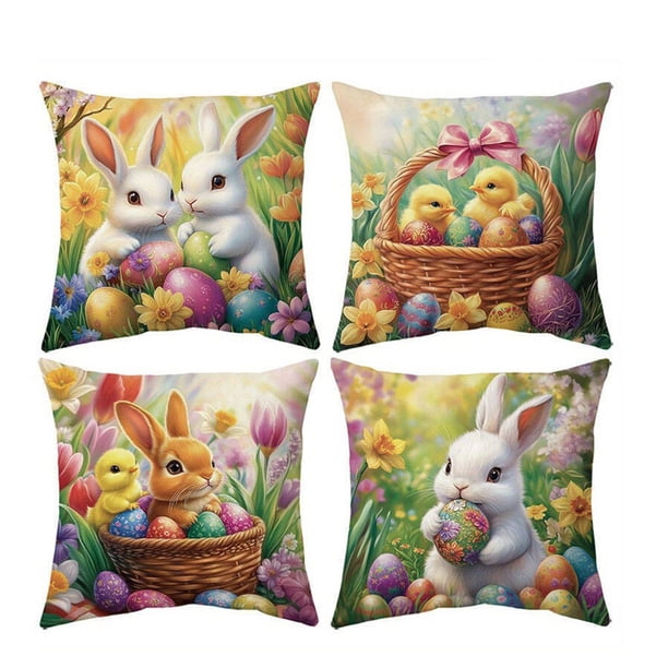 Casa Sofá Sala de Estar Cubierta de Cojín de Poliéster Impreso Decorativo 45x45cm / 17.72x17.72 Pulgadas Almohadas para Sofá Sala de Estar