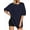 Navy Blue, variant on MOYIKO Oversized T Shirts for Women Crewneck Loose Fit Tees Summer Tops