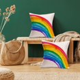 thumbnail image 4 of Rainbow Pillow Covers 18x18 Inch Set of 2 Watercolor Rainbow Home Decor Throw Pillow Case LGBT Gay Pride Cotton Linen Cushion Cover for Sofa Couch Bedroom, 4 of 6