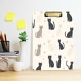 thumbnail image 2 of FORMRS Acrylic Clipboard with Low Profile Clip Standard A4 Letter Size, 12.5" x 9", Black Cute Cats, 2 of 8