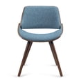 thumbnail image 5 of Simpli Home Malden Bentwood Dining Chair with Wood Back in Denim Blue Linen Look Fabric, 5 of 9