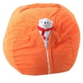 thumbnail image 4 of Vikakiooze Kids Stuffed Toy Storage Bean Bag Soft Pouch Stripe Fabric Chair, 4 of 5