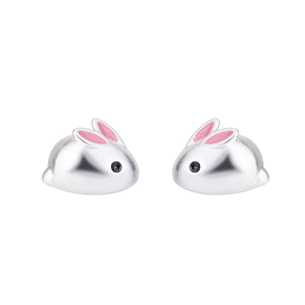 Pendientes pequeños y delicados de moda para mujer, pendientes mini con animales bonitos, pendientes de conejo