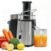 Juicer Machines, 700W Centrifugal Juicer Extractor with Wide Feed Chute for Whole Fruits and Vegetables, BPA-Free and Easy to Clean, Efficient High-Speed Juicing, Silver