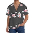 thumbnail image 3 of Disketp Men's Hawaiian Cute Farm Milk Animal Print Shirts Button Down Holiday Beach Shirts-Small, 3 of 7
