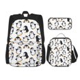 thumbnail image 1 of Balery Cute Penguins Mochila Escolar 3 en 1 para Niños - Mochila Resistente con Lonchera Térmica y Estuche - Mochila Escolar para Niños y Niñas, 1 of 7