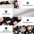 thumbnail image 6 of Peach Outdoor Rug for Patio/Deck/Porch, Non-Slip Large Area Rug 3 x 5 Ft, Spring Floral Green Leaf Botanical Pink Fruit Black Indoor Outdoor Rugs Washable Area Rugs, Camping Rug Carpet Runner, 6 of 8
