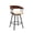 Cream, variant on Armen Living Indoor Athena 27" Swivel Walnut Wood Counter Stool in Black Faux Leather with Black Metal