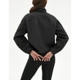 thumbnail image 4 of PUWEI Women's Sherpa Fleece Cropped Jacket Fuzzy Warm Coat Button Down Outwear with Pockets, 4 of 7