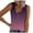 Purple, variant on Women's V-neck Sleeveless Gradient Printed Tank Top V-neck Tank Top Ribbed Loose V-neck Tank Top