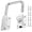 Silver, variant on Xdziklosj 4 inch Door Loop Lock 90/180 Degree Installation Security Door Latch Anti Theft Privacy Bolt Lock with Screws for Cabinet Drawer