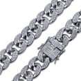 thumbnail image 3 of Pulsera de cadena de eslabones cubanos ANGGREK hip hop chapado en oro para hombres y mujeres, 3 of 8