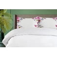 thumbnail image 4 of Ambesonne Bridal Duvet Cover Sets, Romantic Blossom Flowers, 2-Queen, Fuchsia Green Blue, 4 of 7