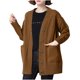 thumbnail image 2 of Suéter de cuello en V para mujer, cárdigan de punto holgado de otoño e invierno, suéter holgado de largo medio para mujer, suéter de cuello en V, blusa para mujer, 2 of 6