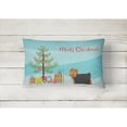 thumbnail image 2 of Carolines Treasures CK3490PW1216 Yorkshire Terrier Christmas Tree Canvas Fabric Decorative Pillow, 12H x16W, multicolor, 2 of 4
