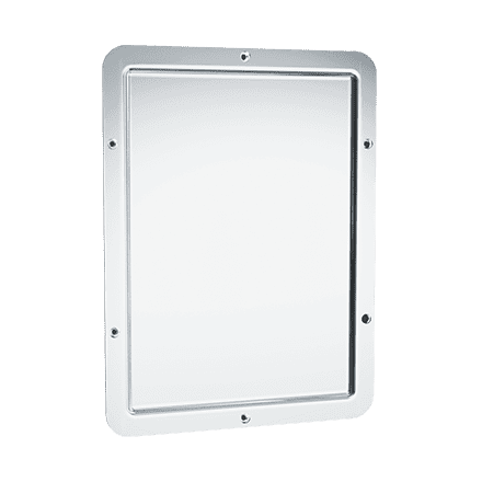 

ASI-107-14 - Security Mirror - 20 Ga. #8 Mirror Polished Stainless Steel - 12 W x 16 H - Front Mount
