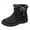 Black, variant on Women Snow Boots Winter Fleece Lined Warm Slip on Ankle Booties Waterproof Outdoor Walking Shoes