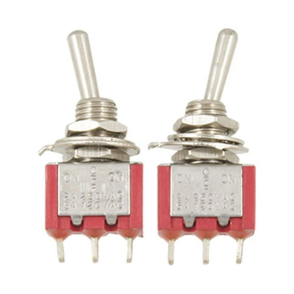 2 Pcs 3 Pins SPDT ON/OFF/ON Toggle Switches  120V/5A 250V/2A