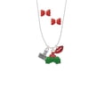 thumbnail image 2 of Delight Jewelry Silvertone HOPE Stamp Christmas Kiss Charm Necklace and Stud Earrings, 2 of 4