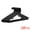 Black, variant on Unique Bargains Plastic Space Saving Clothes Hangers 20 Pcs White