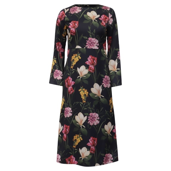 Pre-Owned Sachin & Babi Alexa Floral-Print Midi Dress in Multicolor Polyester