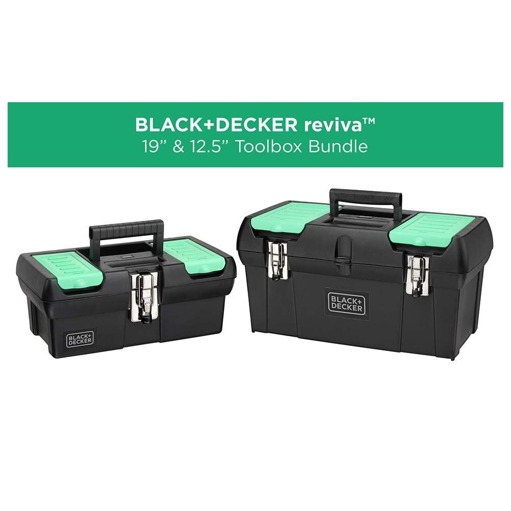 BLACK+DECKER Reviva Toolbox Bundle, Tool Storage Organizer, 19" and 12" (REVST19129FF)