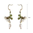 thumbnail image 5 of harmtty 1 Pair Drop Earrings Tulip Bow Jewelry Faux Pearls Flower Earrings for Banquet, 5 of 8