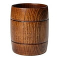 thumbnail image 2 of Esquirla Wooden Cup Teacup 330ml Handmade Japanese Simple Barrel Shaped Wooden Beer Mug for Milk Hot Drinks Coffee Juice for Men Women, 2 of 8